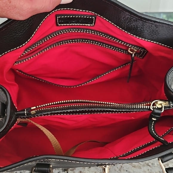 Dooney & Bourke Black Satchel with Polished Leather - Picture 3 of 5